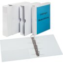 Präsentations-Schuber inkl. Ringbuch aus PVC, DIN A4, 4-Ring-Mechanik, Weiß, Rückenbreite 60 mm