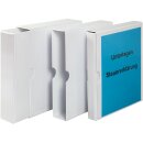 Präsentations-Schuber inkl. Ringbuch aus PVC, DIN A4, 4-Ring-Mechanik, Weiß, Rückenbreite 60 mm