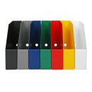 PVC-Stehsammler mit Rückentasche und Griffloch, DIN A4, Rückenbreite 80 mm, 320 x 240 x 80 mm, Schwarz, Verpackungseinheit: 1 P/5