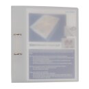 Präsentationsringbuch aus PP, mit Front- und Rücken-Tasche, matt-transparent, DIN A4, 2-Ring-Combi, Füllhöhe 45 mm, Materialstärke 2,0 mm