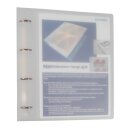 Präsentationsringbuch aus PP, mit Front- und Rücken-Tasche, matt-transparent, DIN A4 ,4-Ring Combi, Füllhöhe 25 mm, Materialstärke 1,6 mm