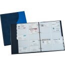 Visitenkartenbuch DIN A4 inkl. Register und 20 Hüllen für 400 Karten, Blau