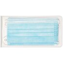 Flexible Aufbewahrungstasche für 5 Einwegmasken, desinfizierbar, Weiß