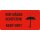 Warn- und Verpackungsetiketten selbstklebend, aus Papier, Etikettengröße 100 x 50 mm, Rot, Beschriftung "Vor Nässe schützen!"