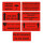Warn- und Verpackungsetiketten selbstklebend, aus Papier, Etikettengröße 100 x 50 mm, Rot, Beschriftung "Vorsicht zerbrechlich!"