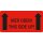 Warn- und Verpackungsetiketten selbstklebend, aus Papier, Etikettengröße 100 x 50 mm, Rot, Beschriftung "Hier oben"