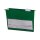 PVC-Hängetasche Serie Platin-Line, seitlich geschlossen mit 2 Metallhängeschienen, inkl Reiter und Einsteckschild, DIN A4 Format, Grün, Verpackungseinheit: 1 P/10