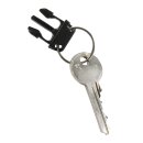 Schlüsselclip für Schlüsselmappe aus robustem Kunststoff, Schwarz