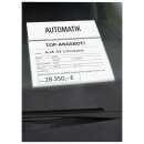 Einleger für 9219-01079 zum Nachbestellen aus hochwertigem 170g-Papier, Format 297 x 105 mm mit Aufdruck "Klimaanlage"