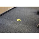 Leitsystemsticker aus PVC-Folie, 10 cm groß, Gelb, Motiv "Bitte Abstand halten - 1,5m"