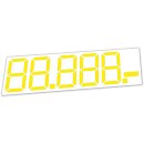 Selbstklebende Zahlen/ Ziffern zum Aufbringen auf Frontscheibe, Gelb, Maße 1160 x 240 mm