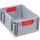 EBX Euronorm-Box grau BxTxH 400 x 300 x 120mm, Grifffarbe rot, Tragkraft 25kg, Volumen 11 l