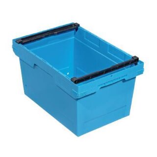 TBX Transportbox mit Klappbügel BxTxH 600x400x173mm, Farbe Blau, Tragkraft 25kg, Volumen 29 l
