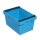 TBX Transportbox mit Klappbügel BxTxH 600x400x173mm, Farbe Blau, Tragkraft 25kg, Volumen 29 l