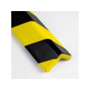 Schutzstreifen/Kantenschutz gelb/schwarz aus PU 1000 x 40x40 mm
