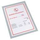 Magnetische Infotasche DIN A4 Premium Farbe: Grau...