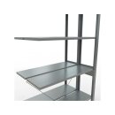 SCHULTE Anbauregal Steck-Doppelregal MULTIplus150, 2.500 x 1.000 x (2x300) mm, 2x6 Fachböden, Kreuzstrebe, verzinkt
