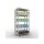 SCHULTE Grundregal Steck-Doppelregal MULTIplus150, 2.000 x 1.000 x (2x300) mm, 2x5 Fachböden, Kreuzstrebe, RAL 7035 lichtgrau
