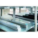 SCHULTE Grundregal Steck-Doppelregal MULTIplus250, 2.000 x 1.000 x (2x400) mm, 2x5 Fachböden, Längenriegel, RAL 7035 lichtgrau