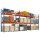 SCHULTE Starter-Set Palettenregal 5.000 x 8.444 x 1.100 mm, blau/verzinkt/RAL 2004, 4 Ebenen (inkl. Bodenebene), 3 Felder á 2.700 mm Breite, max. Palettengewicht 500 kg, Feldlast 6.150 kg