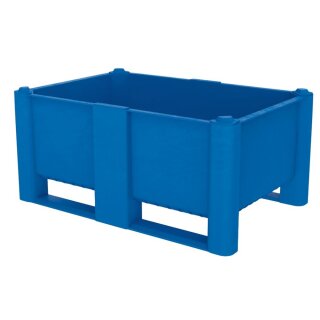 Palettenbox aus PE, Wände und Boden geschlossen, Gewicht 32 kg, Volumen 500 l, BxTxH 1200x800x740 mm