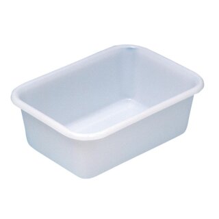 Becken mit umlaufendem U-Rand, PE, mattweiß, Volumen 12 l, LxBxH außen/innen 440x320x155/395x275x150 mm, VE 2 Stück