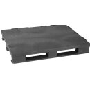 Kunststoffpalette, PE-RE, grau, Oberdeck geschl., mit...