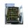 Sicherungsnetz aus Gurtband, LxB 2800x1400 mm, 6x12 Felder, 6 Losenden mit Karabinerhaken, Ratsche 750 daN, blau