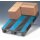 3-Kufen-Palette aus HDPE, rutschhemmende Oberfläche, Traglast stat./dynam. 7500/1500 kg, BxTxH 1200x800x160 mm, ohne Rand, Farbe grau/blau