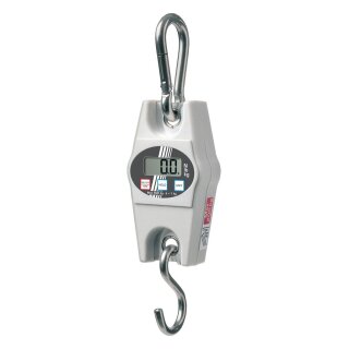 Hängewaage, Wägebereich bis 50 kg, Wägeschritte 20 g, mit Haken und Karabiner