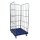 Rollbox, 3-seitig, Nutzhöhe 1460 mm, LxBxH 810x720x1640 mm, Bodenplatte aus HDPE, RAL 5010 enzianblau
