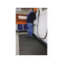 Arbeitsplatzmatte aus PVC, schwarz, Rand gelb,...