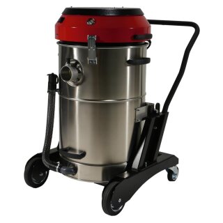 Hochleistungs-Nass- und Trockensauger, mit Edelstahlbehälter 120 l, Motor 3x1200 Watt/230 V, 3,5 m Saugschl. Durchm. 50 mm + Universalschrägrohrdüse