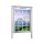 Flachschaukasten, BxTxH 800x43x1025 mm, DIN A1 hoch, Aluprofile, ESG-Glas, Rückwand weiß, inkl. 10 Magnete + 1 Einstecktasche