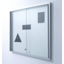 Schaukasten, BxTxH 1540x35x970 mm, 21xDIN A4, Alurahmen,...