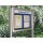 Softline-Schaukasten, BxTxH 800x80x1025 mm, DIN A1 hoch, Aluprofile, ESG-Glas, Rückwand blau, inkl. 10 Magnete + 1 Einstecktasche