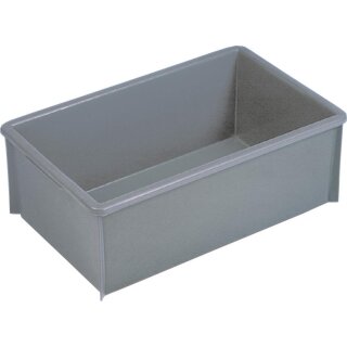 Eckiger Behälter, PE, LxBxH außen/innen 450x295x70/400x245x65 mm, Volumen 7 Liter, Farbe grau, VE 2 Stück