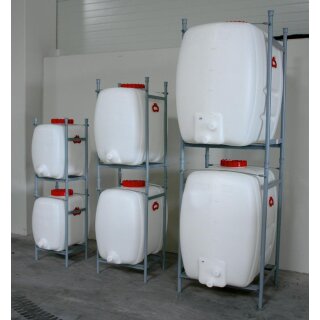 Stapelgestell, für 500 Liter Rechteckfass, BxTxH 700x1000x980 mm
