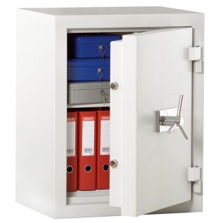 Dokumentenschrank, Sicherheitsstufe Kl. III, LFS30P, BxTxH 806x550x1806 mm, Volumen 384 l, 4 Böden, Kapazität 38 Ordner, RAL 7035 lichtgrau