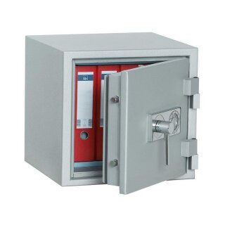 Dokumentenschrank, Sicherheitsstufe Kl. I, S60P, BxTxH 886x445x1884 mm, Volumen 448 l, 4 Böden, Kapazität 50 Ordner, RAL 7035 lichtgrau