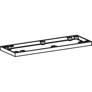 Metallsockel, BxH 1200x50 mm, silber, für Büro-Querrollladenschrank