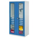 Werkzeugschrank, Türen mit Sichtfenster, 4 Schubl. +...