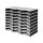 Sortierablage Trio 24 Fächer H573xB723xT331mm Polystyrol grau/schwarz STYRO