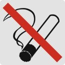 Verbotsschild, Rauchen verboten, Alu blank...