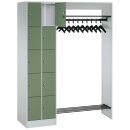 Garderobenanlage für 10 Personen, 2x5 Fächer,...