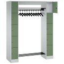 Garderobenanlage für 10 Personen, 2x5 Fächer,...