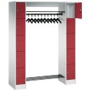Garderobenanlage für 10 Personen, 2x5 Fächer,...
