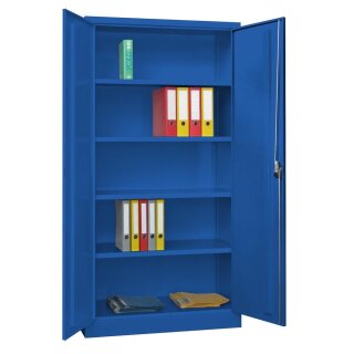 Werkzeugschrank, Vollblechtüren, 4 beschichtete Böden, BxTxH 1000x500x1950 mm, RAL 5010