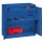 Werkzeugschrank, Vollblechtüren, 1 beschichteter Boden, 1 Auszugboden, 2 Schubl. 75 mm, BxTxH 1000x500x1000 mm, RAL 5010