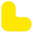 Bodenmarkierung, selbstklebend, Eck-Stück 190x190...